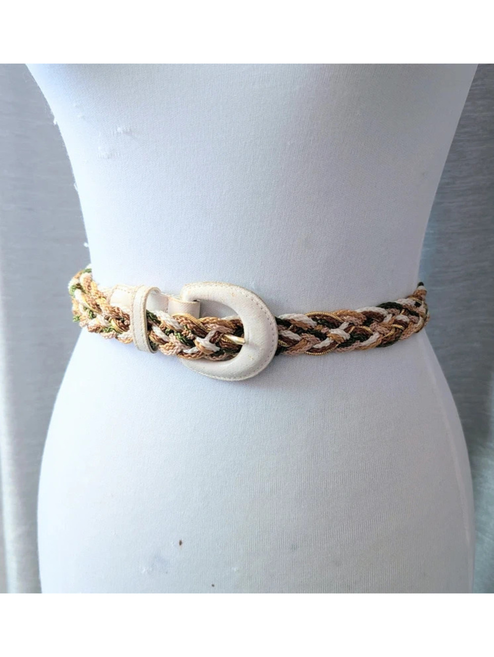 Vintage 70s Braided Fall Color Belt